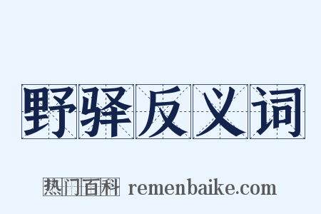 野驿反义词是什么意思的图片